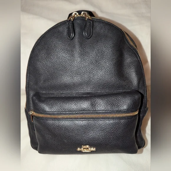 Leather Backpack F30550 Coach Bags Coach Charlie Medium Pebbled